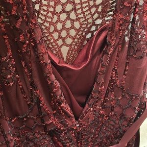 Merlot sequence gorgeous dress never worn, new.